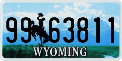 WY license plate 9963811