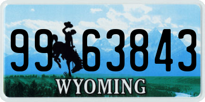 WY license plate 9963843