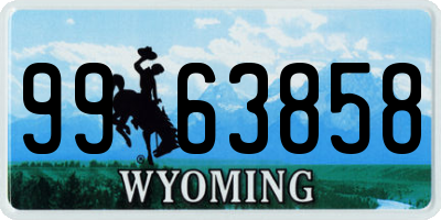 WY license plate 9963858