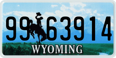 WY license plate 9963914