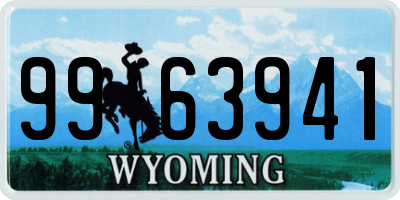 WY license plate 9963941