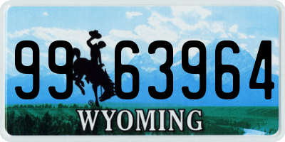 WY license plate 9963964