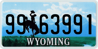 WY license plate 9963991