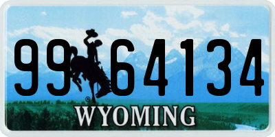 WY license plate 9964134