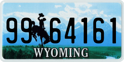 WY license plate 9964161