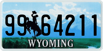 WY license plate 9964211