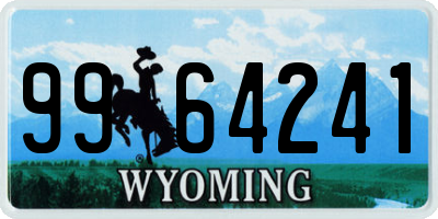 WY license plate 9964241