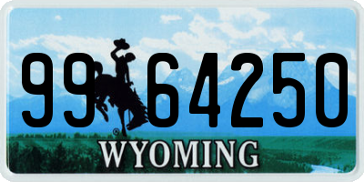 WY license plate 9964250