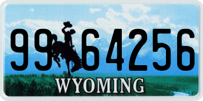 WY license plate 9964256