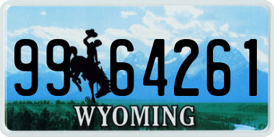 WY license plate 9964261