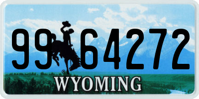 WY license plate 9964272