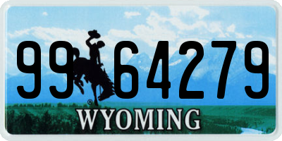 WY license plate 9964279