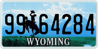 WY license plate 9964284