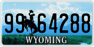 WY license plate 9964288