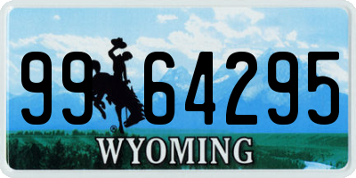 WY license plate 9964295