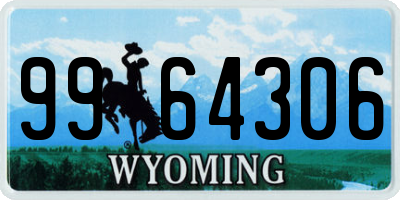 WY license plate 9964306