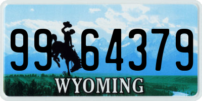 WY license plate 9964379