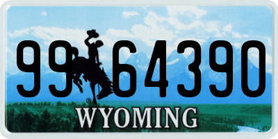 WY license plate 9964390