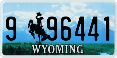 WY license plate 996441