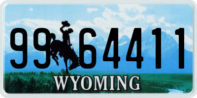 WY license plate 9964411