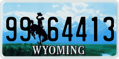 WY license plate 9964413