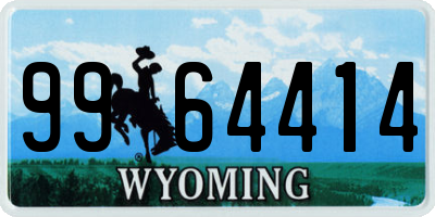 WY license plate 9964414