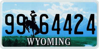 WY license plate 9964424