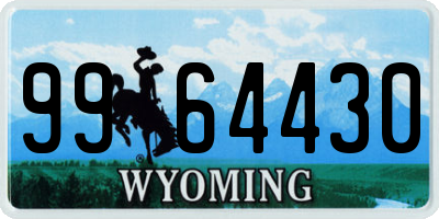 WY license plate 9964430