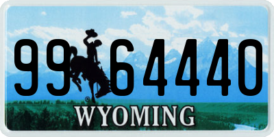 WY license plate 9964440