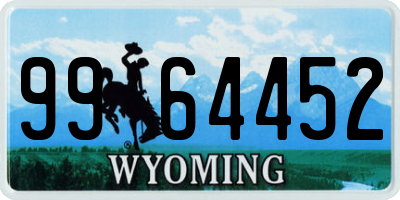 WY license plate 9964452