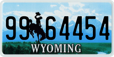 WY license plate 9964454