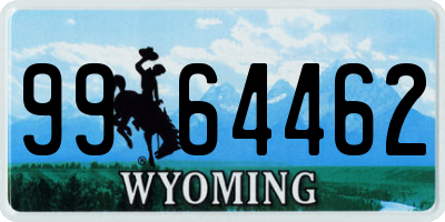 WY license plate 9964462