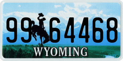 WY license plate 9964468