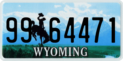 WY license plate 9964471