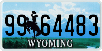 WY license plate 9964483