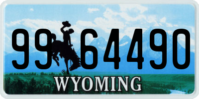 WY license plate 9964490