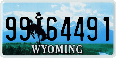 WY license plate 9964491