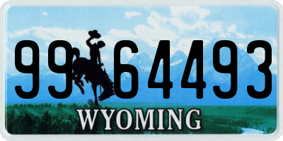 WY license plate 9964493