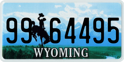 WY license plate 9964495