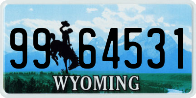 WY license plate 9964531