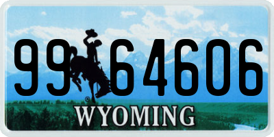 WY license plate 9964606
