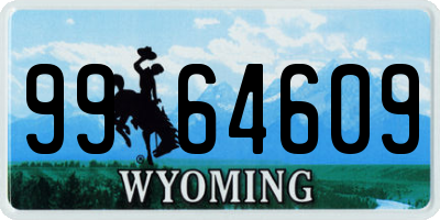 WY license plate 9964609