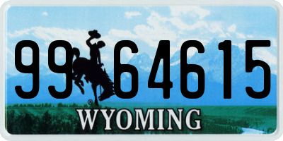 WY license plate 9964615