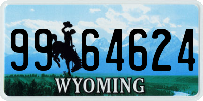 WY license plate 9964624