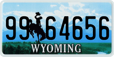 WY license plate 9964656