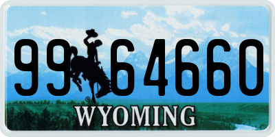WY license plate 9964660