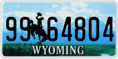 WY license plate 9964804