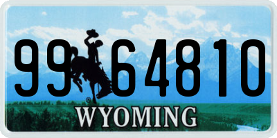 WY license plate 9964810