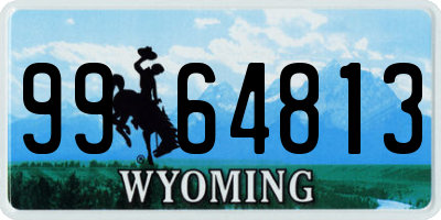 WY license plate 9964813