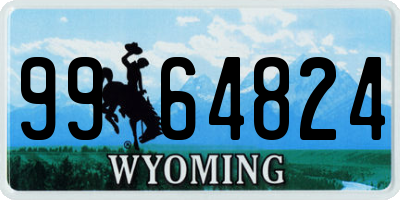 WY license plate 9964824